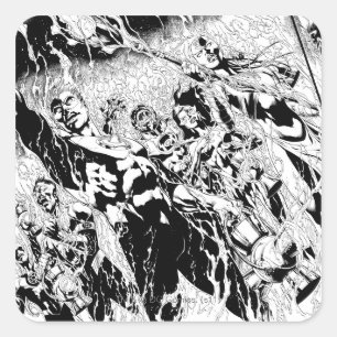 Green Lantern Group Square Sticker