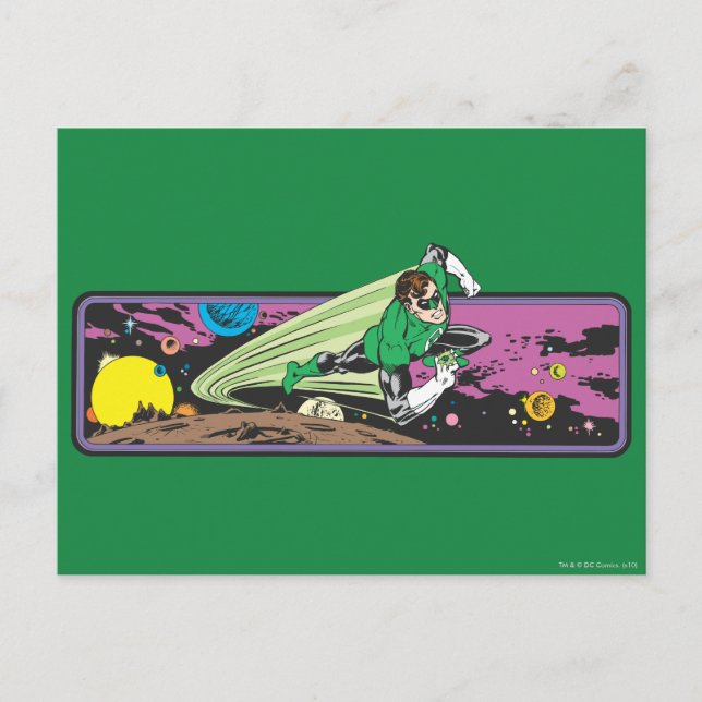 Green Lantern in Space Postcard (Front)