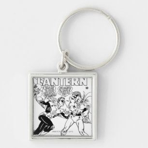 Green Lantern in the ring, Black and White Key Ring