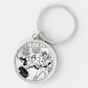 Green Lantern in the ring, Black and White Key Ring