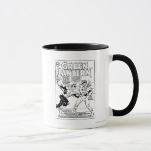 Green Lantern in the ring, Black and White Mug