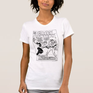 Green Lantern in the ring, Black and White T-Shirt