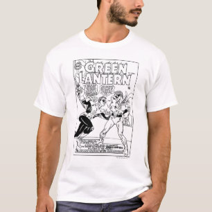 Green Lantern in the ring, Black and White T-Shirt
