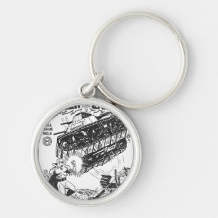 Green Lantern in the trenches, Black and White Key Ring
