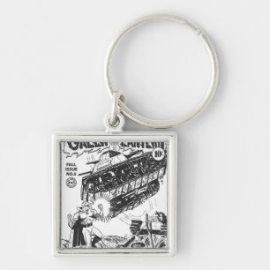 Green Lantern in the trenches, Black and White Key Ring