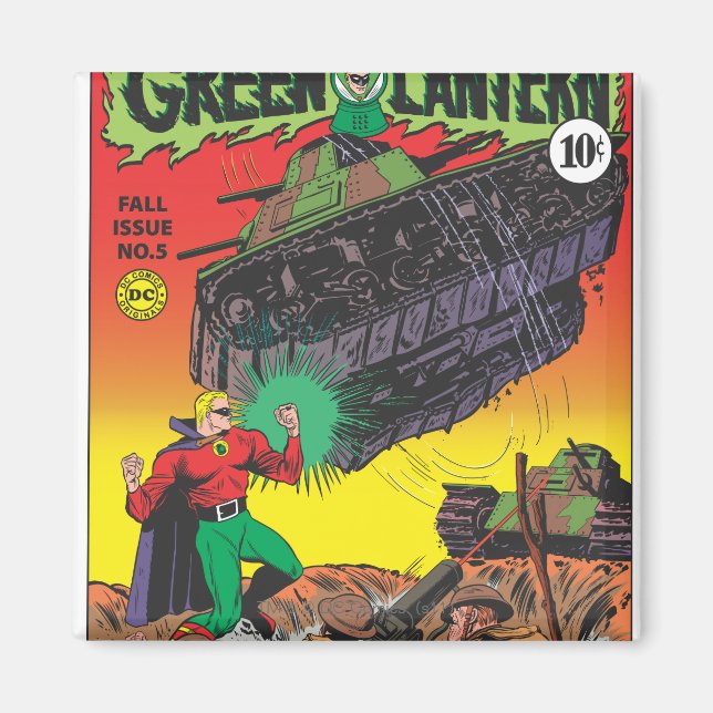 Green Lantern in the trenches Magnet (Front)