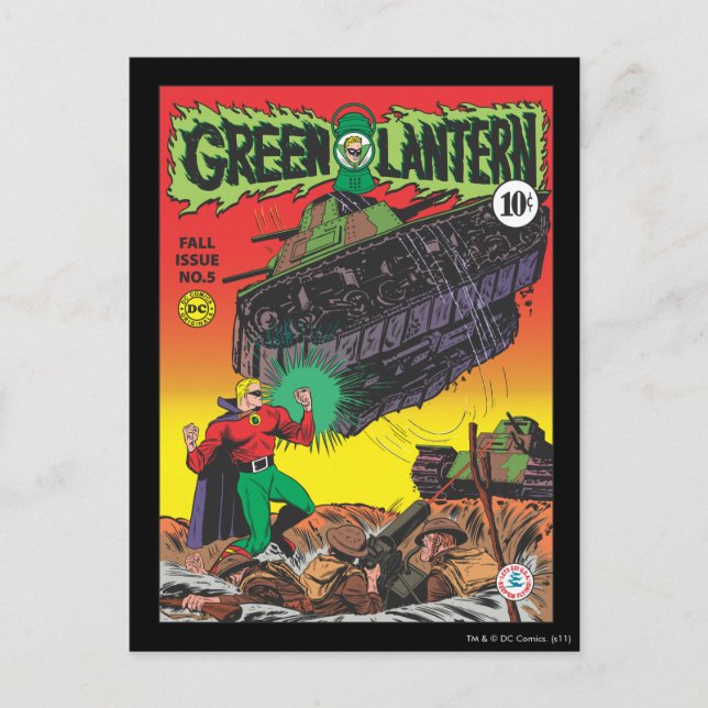 Green Lantern in the trenches Postcard (Front)