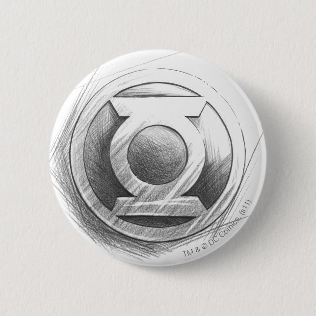 Green Lantern Insignia 6 Cm Round Badge (Front)