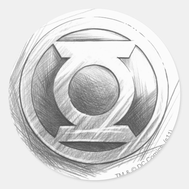 Green Lantern Insignia Classic Round Sticker (Front)