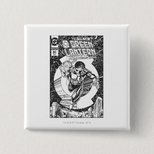 Green Lantern - It all begins here, Black and Whit 15 Cm Square Badge