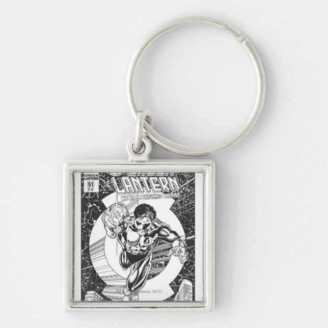 Green Lantern - It all begins here, Black and Whit Key Ring (Front)