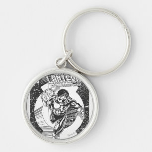 Green Lantern - It all begins here, Black and Whit Key Ring