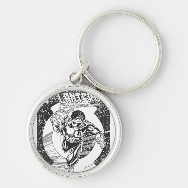 Green Lantern - It all begins here, Black and Whit Key Ring (Front)