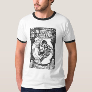 Green Lantern - It all begins here, Black and Whit T-Shirt