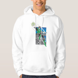 Green Lantern Lands in City Hoodie