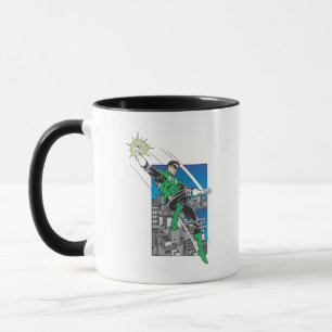 Green Lantern Lands in City Mug