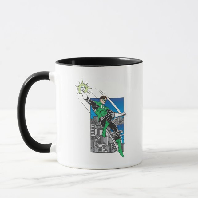 Green Lantern Lands in City Mug (Left)