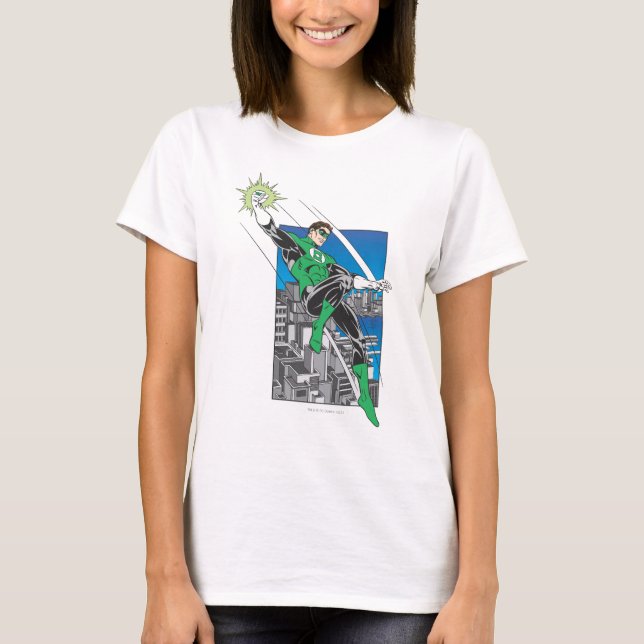 Green Lantern Lands in City T-Shirt (Front)