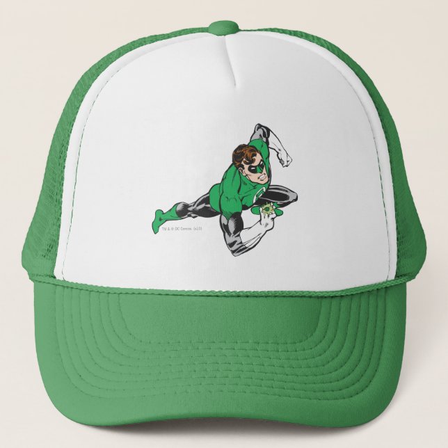 Green Lantern Leap Right Trucker Hat (Front)