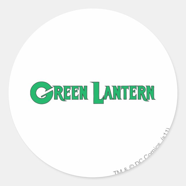 Green Lantern Letters 2 Classic Round Sticker (Front)