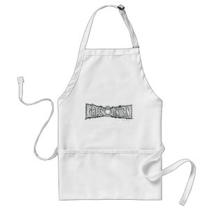 Green Lantern Letters BW Standard Apron