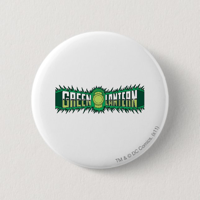 Green Lantern Logo - Green Flames 6 Cm Round Badge (Front)
