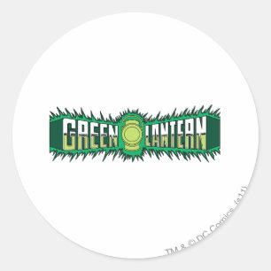 Green Lantern Logo - Green Flames Classic Round Sticker