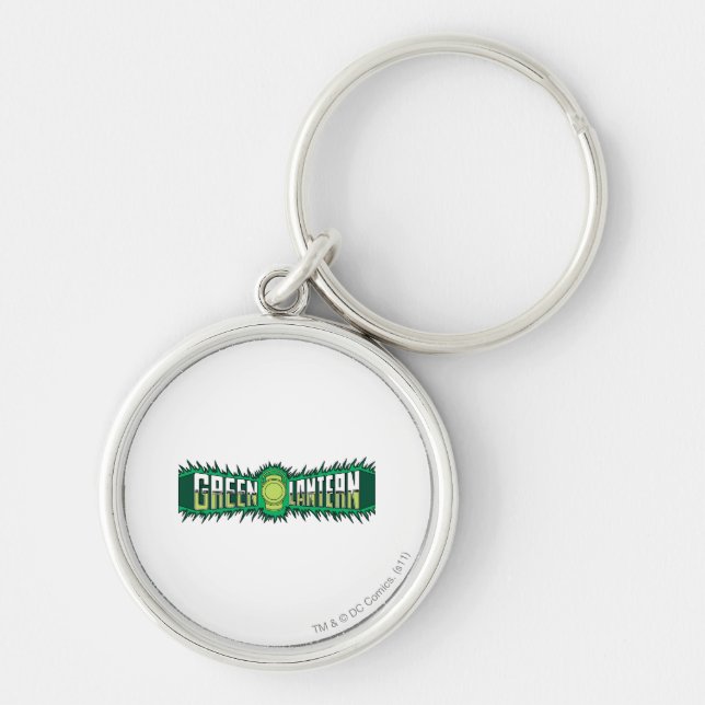 Green Lantern Logo - Green Flames Key Ring (Front)