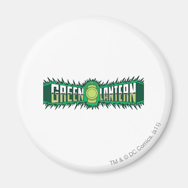 Green Lantern Logo - Green Flames Magnet (Front)