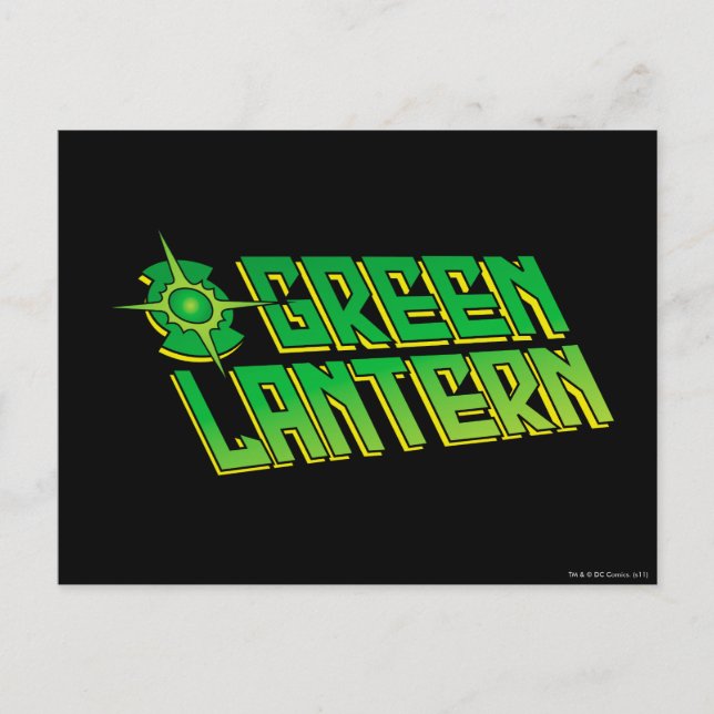 Green Lantern Logo - Slanted Postcard (Front)