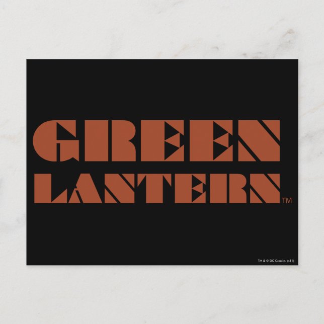 Green Lantern Logo - Tan Postcard (Front)