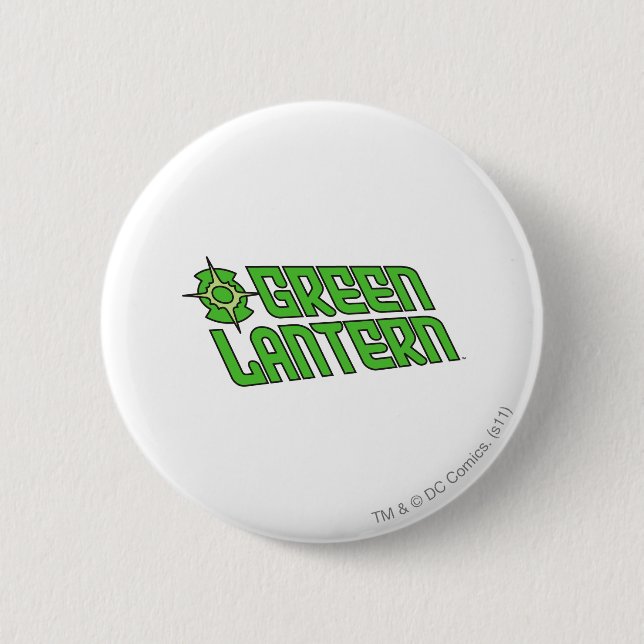 Green Lantern Logo Tilted 6 Cm Round Badge (Front)