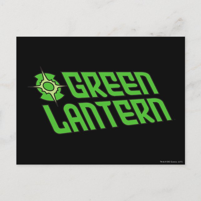 Green Lantern Logo Tilted Postcard (Front)