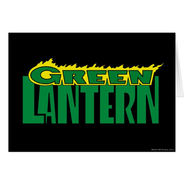 Green Lantern Logo - Yellow Flames (Front Horizontal)