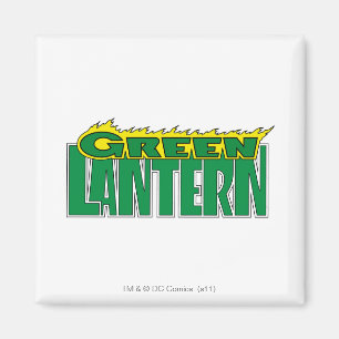 Green Lantern Logo - Yellow Flames Magnet