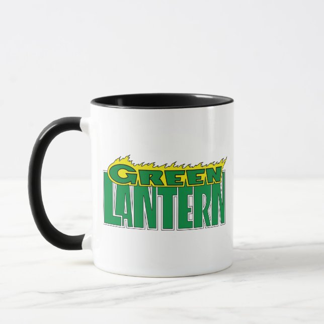 Green Lantern Logo - Yellow Flames Mug (Left)