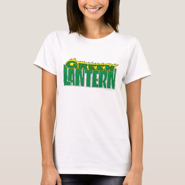 Green Lantern Logo - Yellow Flames T-Shirt (Front)