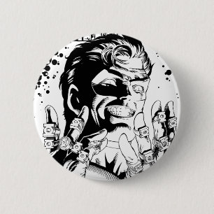 Green Lantern - Many Rings, Black and White 6 Cm Round Badge