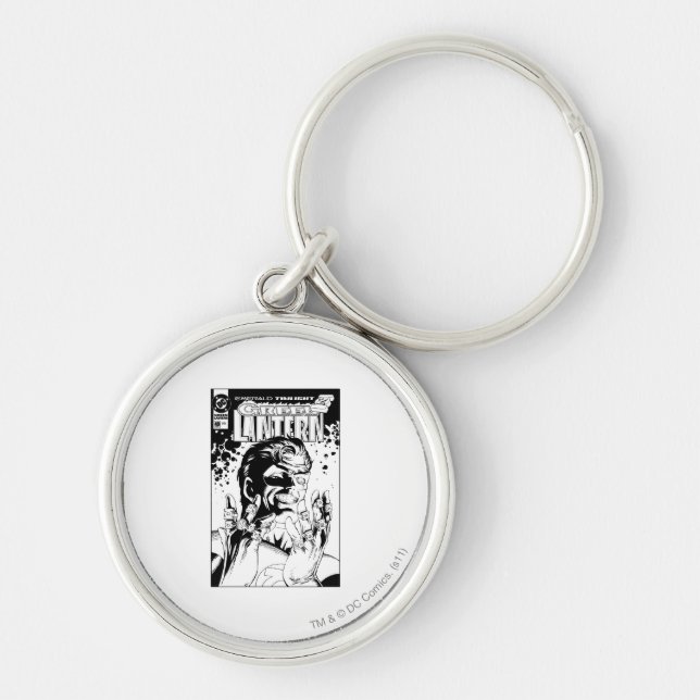 Green Lantern  - Many Rings, Black and White Key Ring (Front)