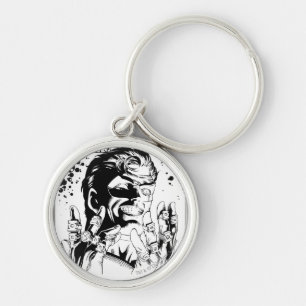 Green Lantern  - Many Rings, Black and White Key Ring