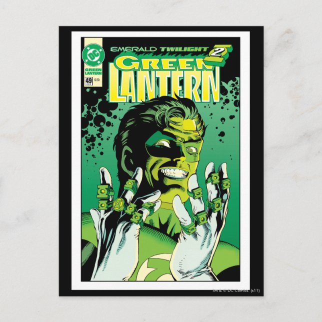 Green Lantern  - Many Rings Postcard (Front)