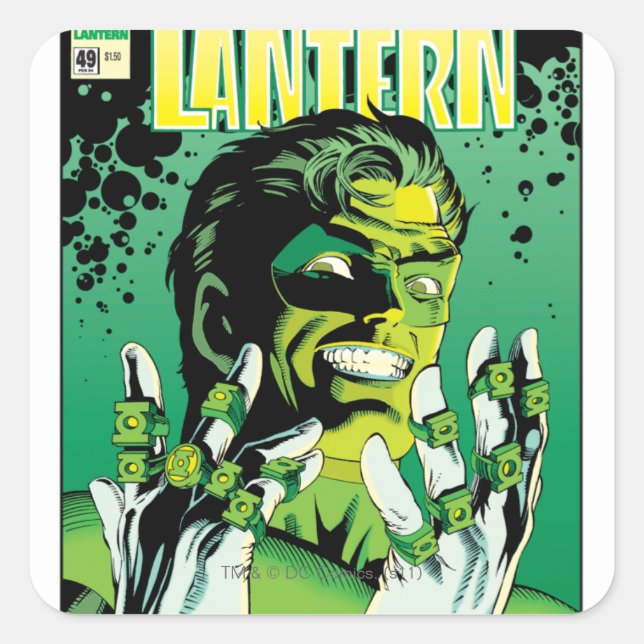Green Lantern  - Many Rings Square Sticker (Front)