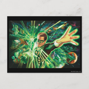 Green Lantern Painting Postcard