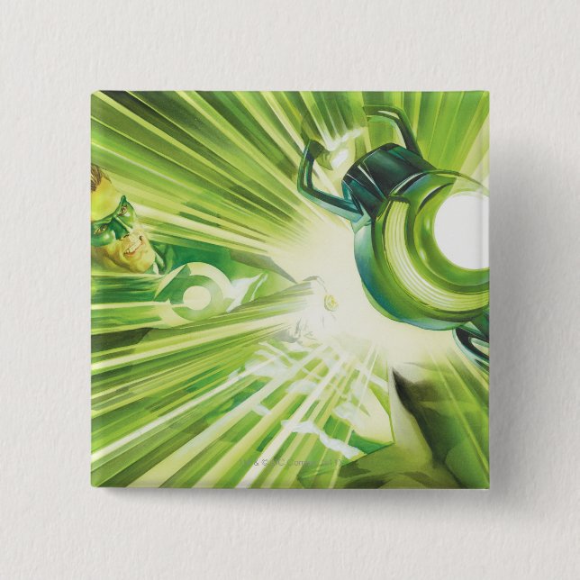 Green Lantern Power 15 Cm Square Badge (Front)
