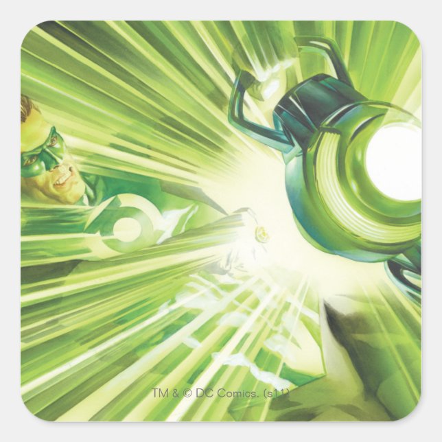 Green Lantern Power Square Sticker (Front)