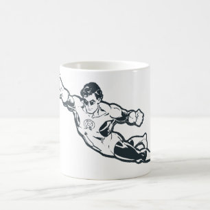 Green Lantern Punches BW Coffee Mug