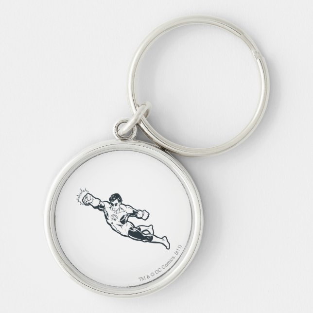 Green Lantern Punches BW Key Ring (Front)