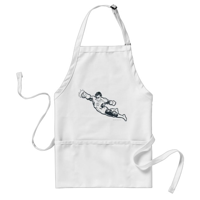 Green Lantern Punches BW Standard Apron (Front)
