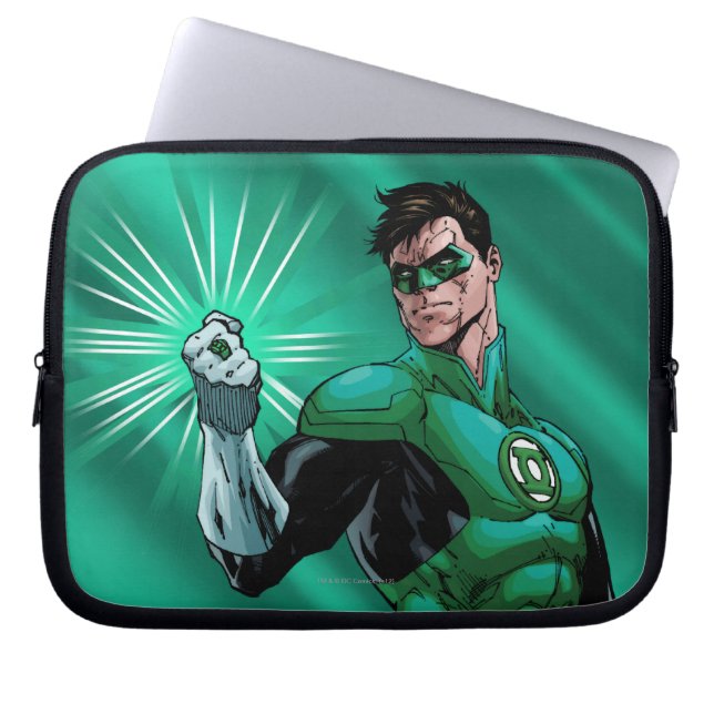 Green Lantern & Ring Laptop Sleeve (Front)
