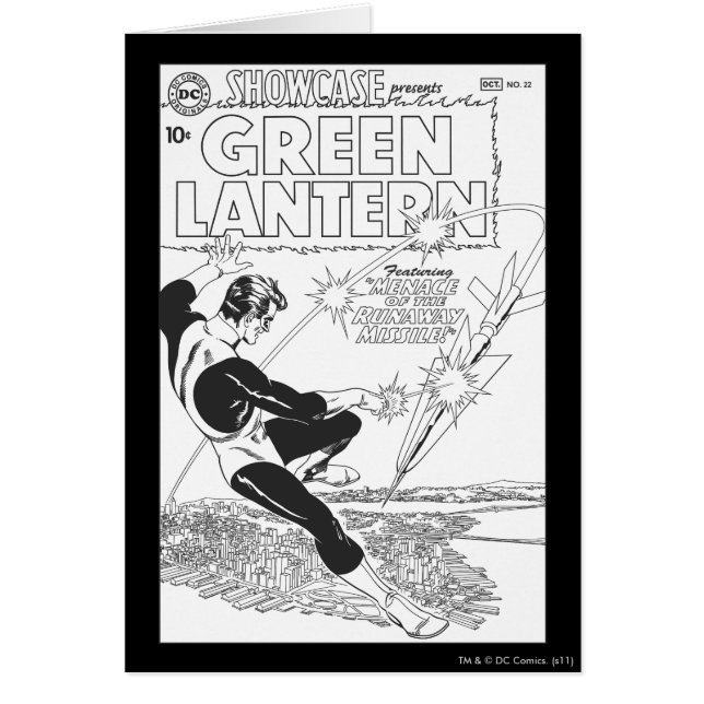 Green Lantern - Runaway Missile, Black and White (Front)